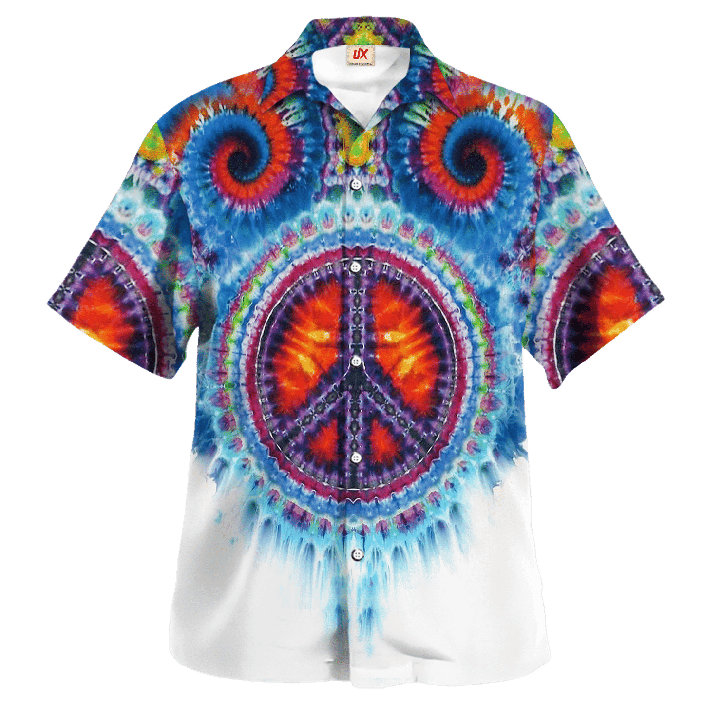 Hippie Hawaiian Shirt Groovy Retro Party Style NV-HP-30