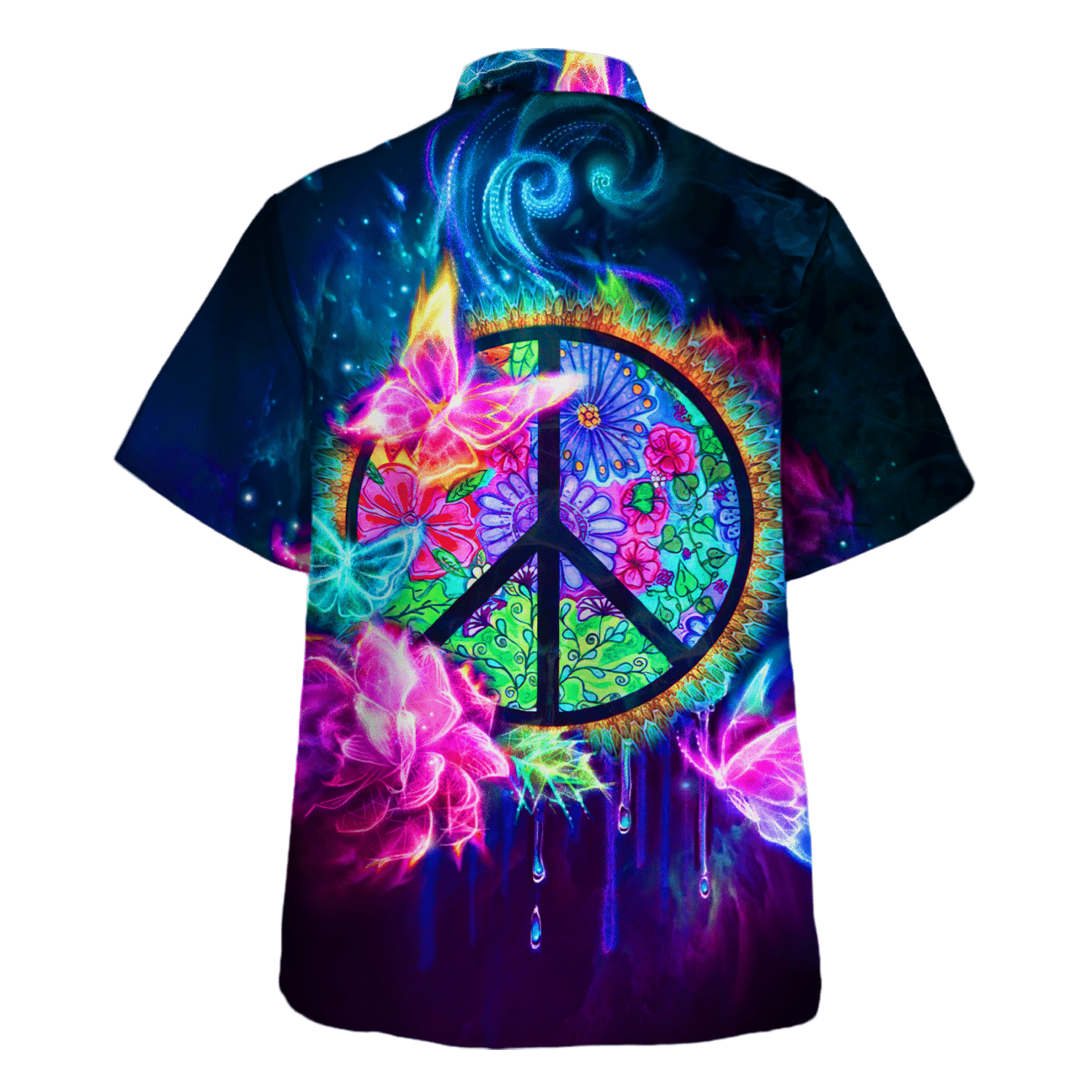 Hippie Hawaiian Shirt Groovy Vacation Beach Style HBL-HP-21
