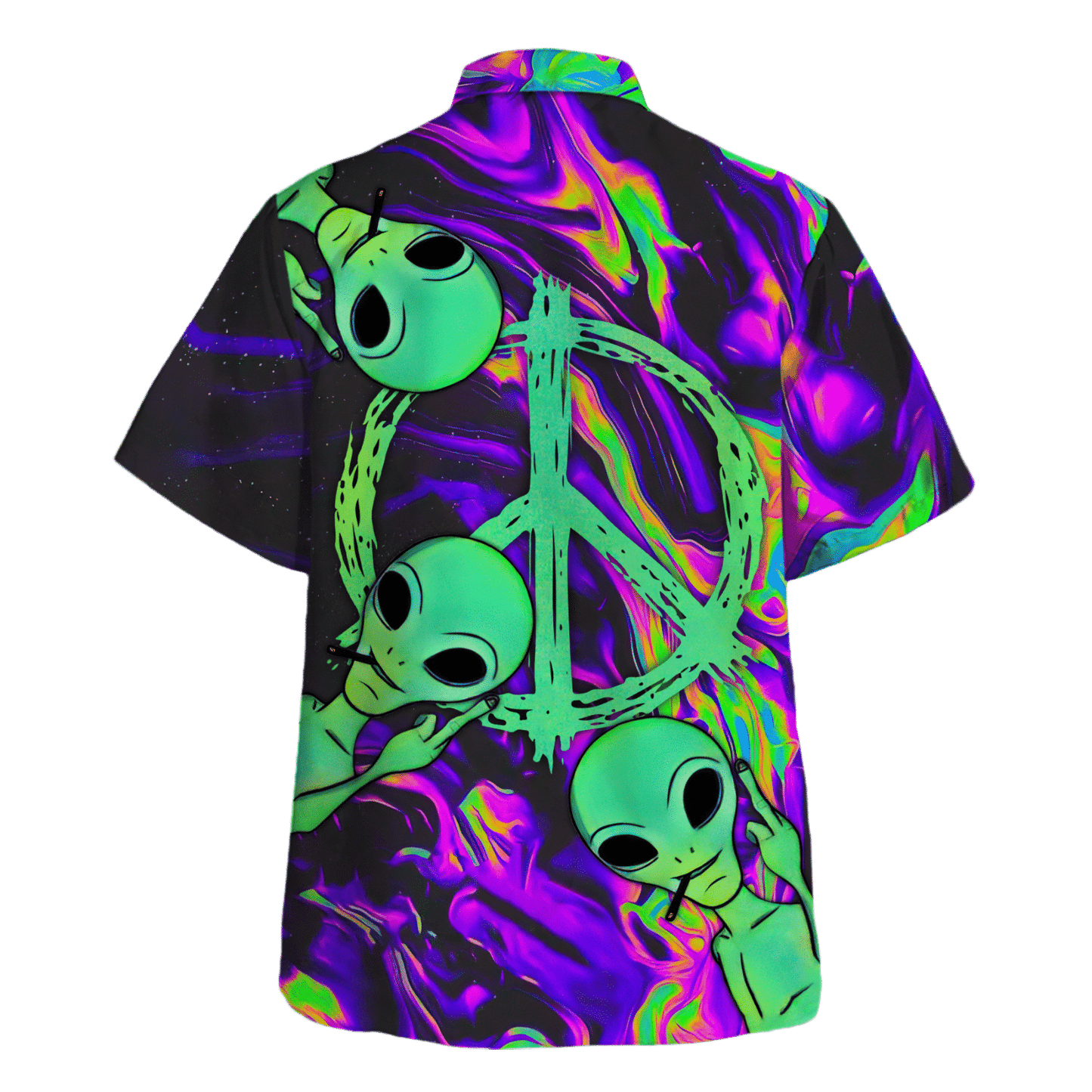 Hippie Hawaiian Shirt Psychedelic Retro Party Style HBL-HP-23