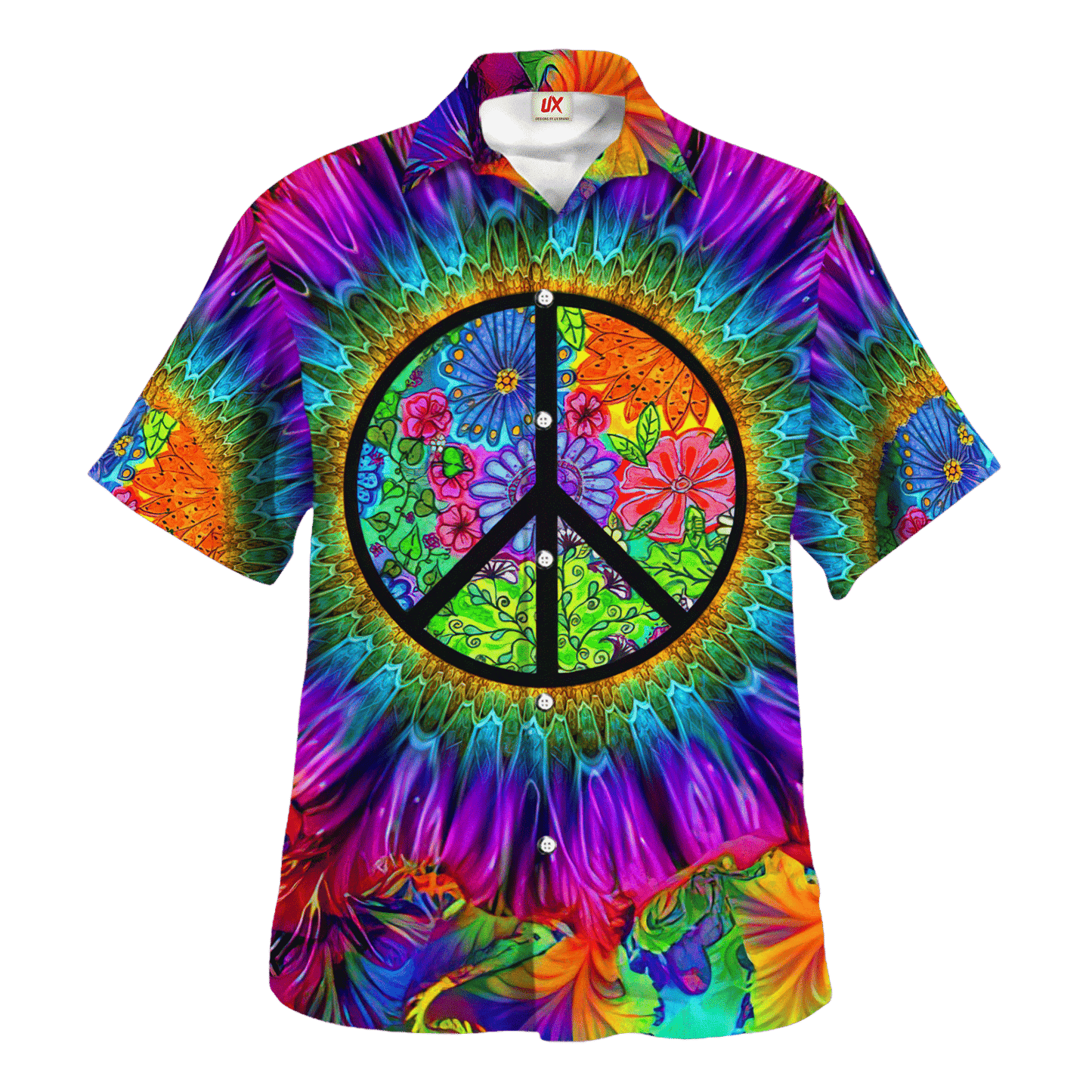 Hippie Hawaiian Shirt Retro Festival Party Style HBL-HP-25