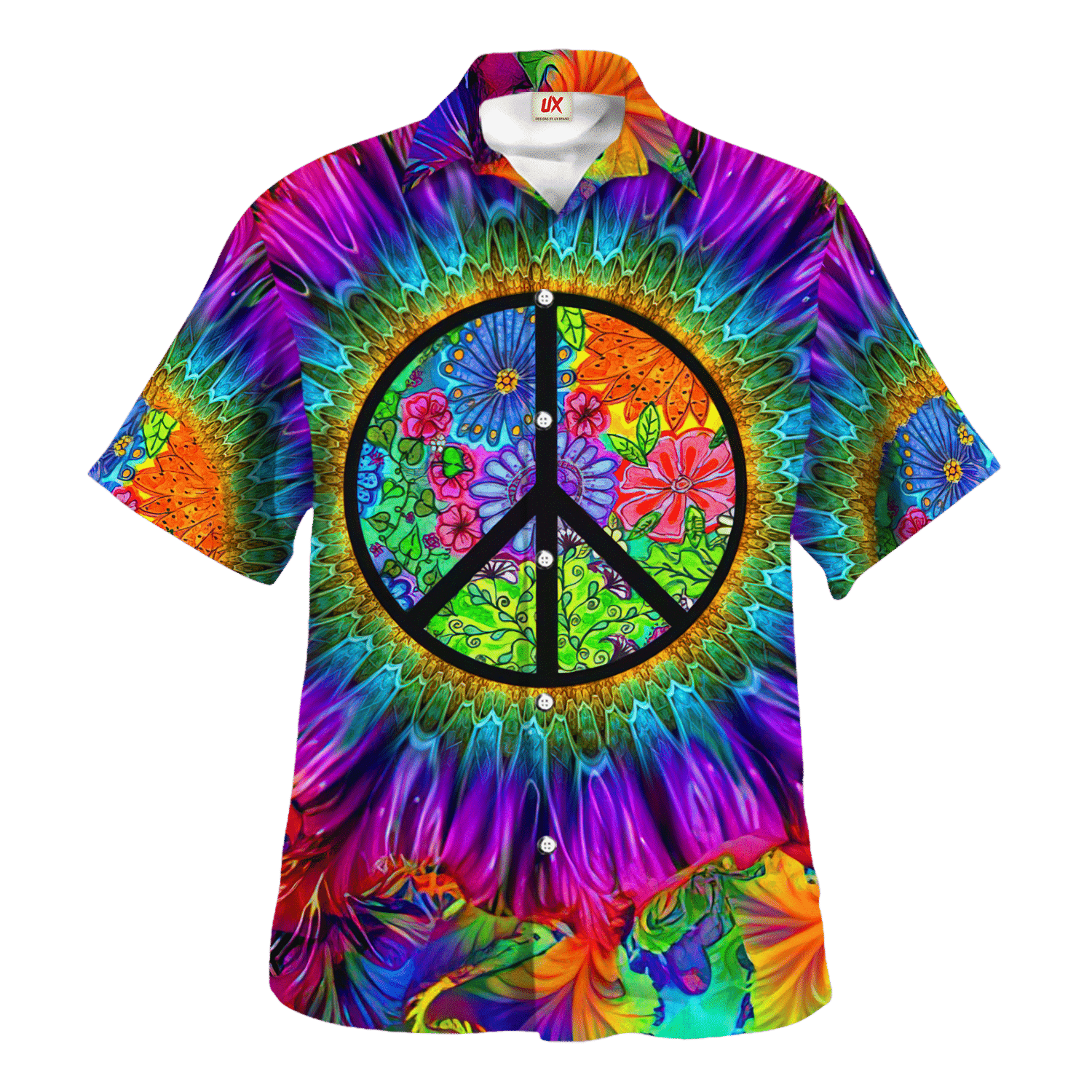 Hippie Hawaiian Shirt Retro Festival Party Style HBL-HP-25