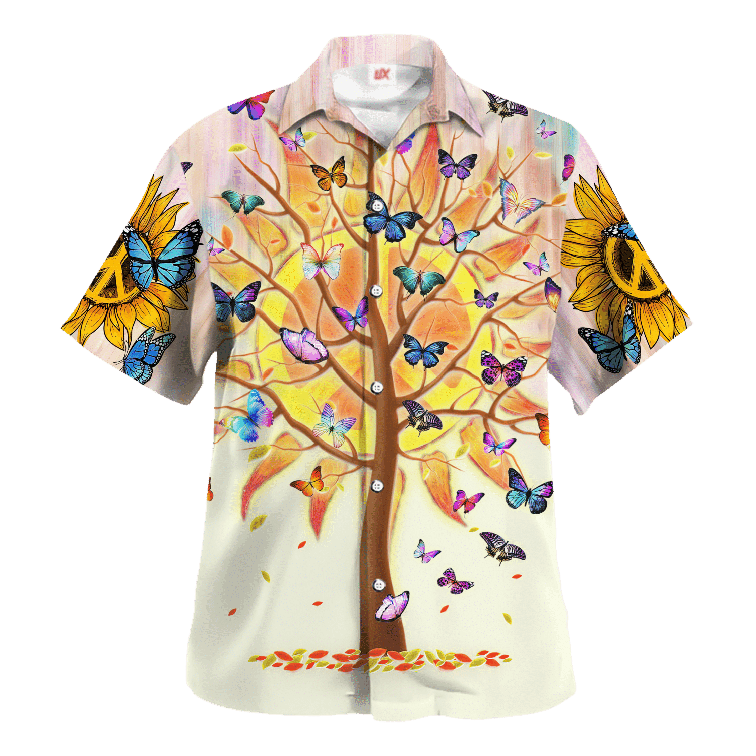 Hippie Hawaiian Shirt Vintage Psychedelic Party Style HBL-HP-29