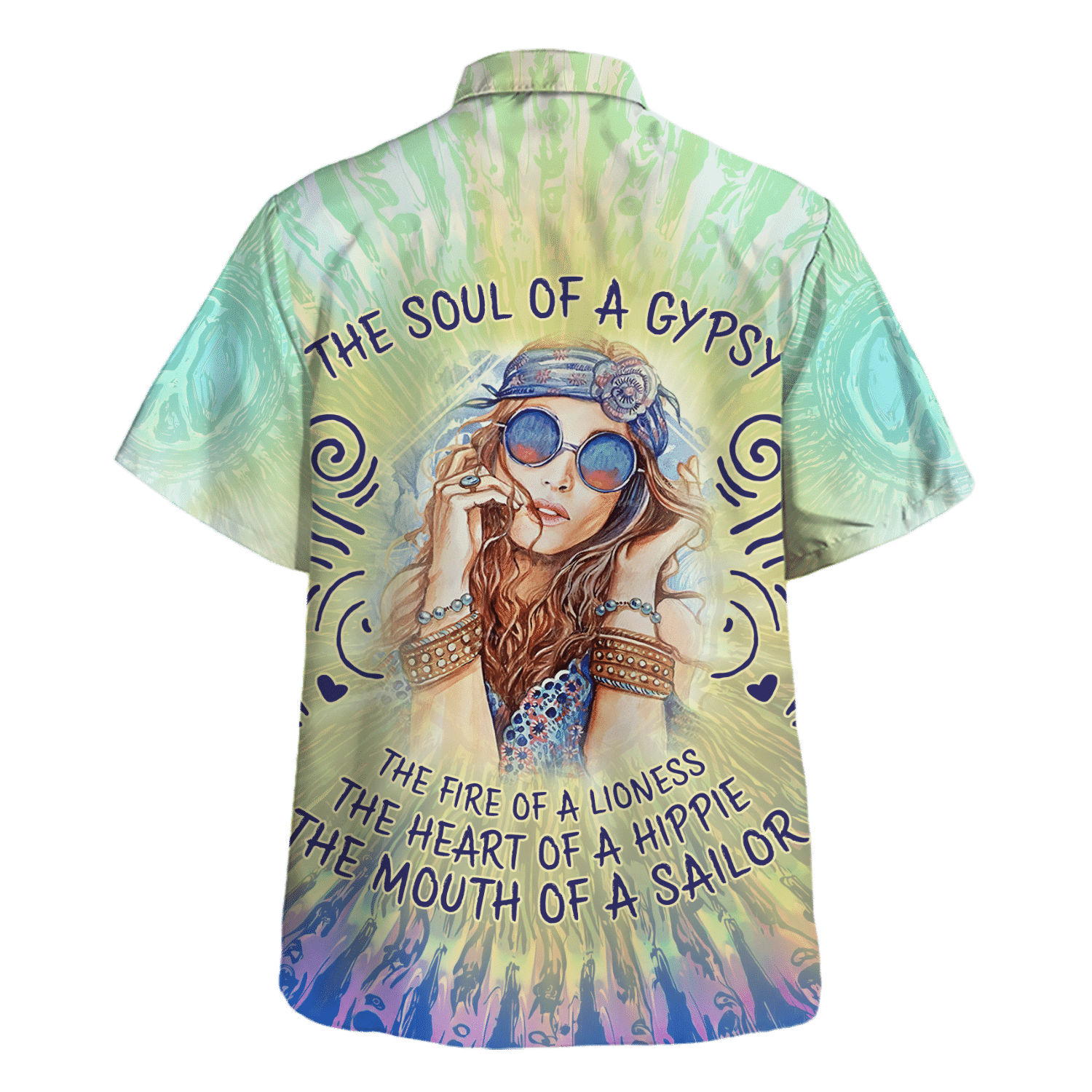 Hippie Hawaiian Shirt Vintage 70s Summer Style HBL-HP-34