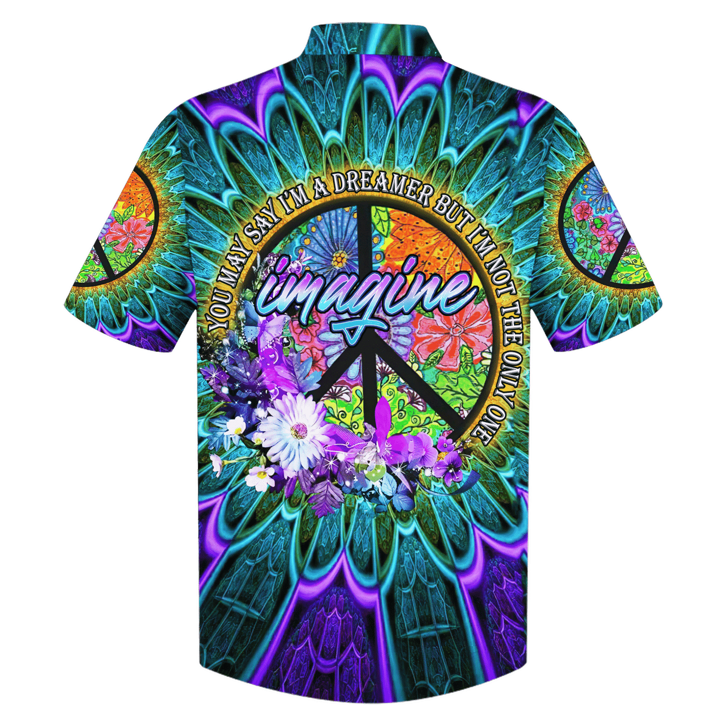 Hippie Hawaiian Shirt Retro Psychedelic Festival Summer Style DBA-HP-13