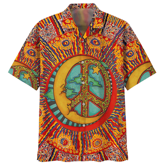 Hippie Hawaiian Shirt Groovy 70s Summer Style DBA-1503-HP-02