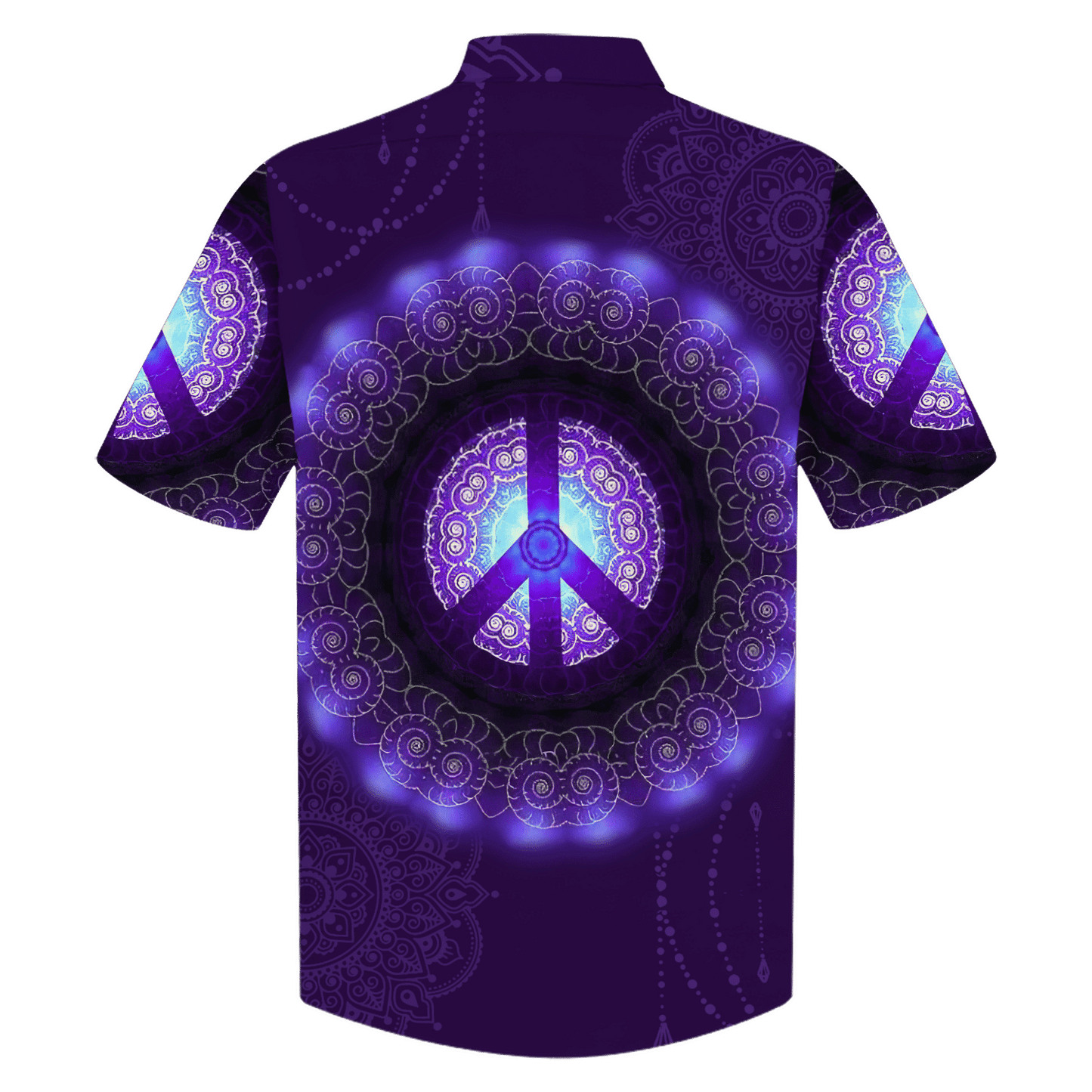 Hippie Hawaiian Shirt Vintage Peace Love Summer Style DBA-1103-HP-06