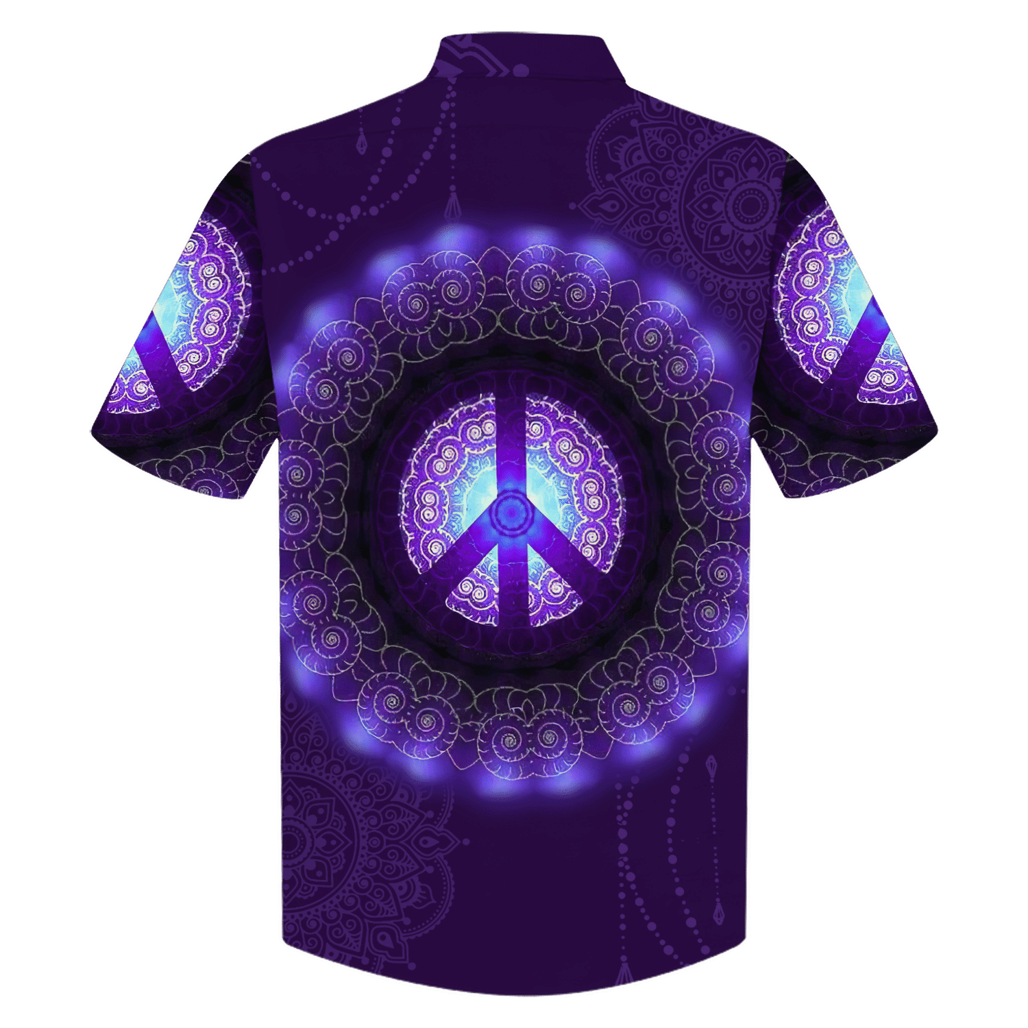 Hippie Hawaiian Shirt Vintage Peace Love Summer Style DBA-1103-HP-06
