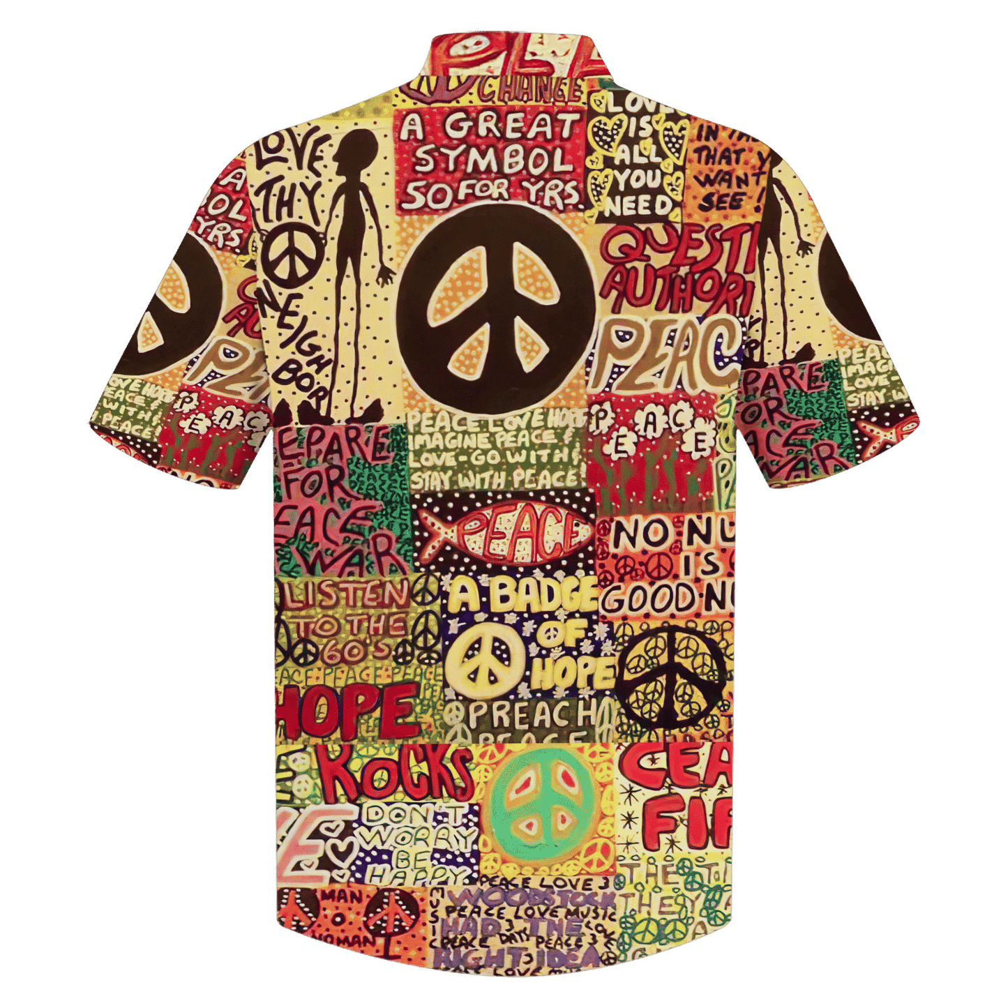 Hippie Hawaiian Shirt Retro 70s Summer Beach Style DBA-1103-HP-04