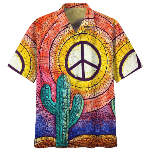 Hippie Hawaiian Shirt Psychedelic Retro Festival Style DBA-1103-HP-03