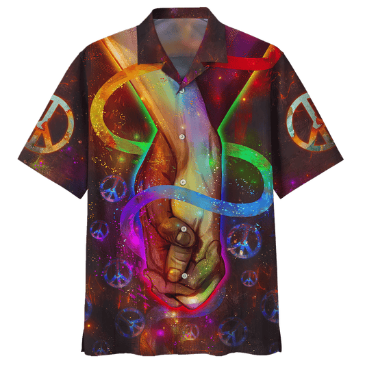 Hippie Hawaiian Shirt Groovy Retro Beach Style HBL-HP-01
