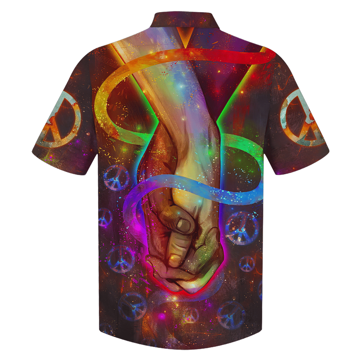 Hippie Hawaiian Shirt Groovy Retro Beach Style HBL-HP-01