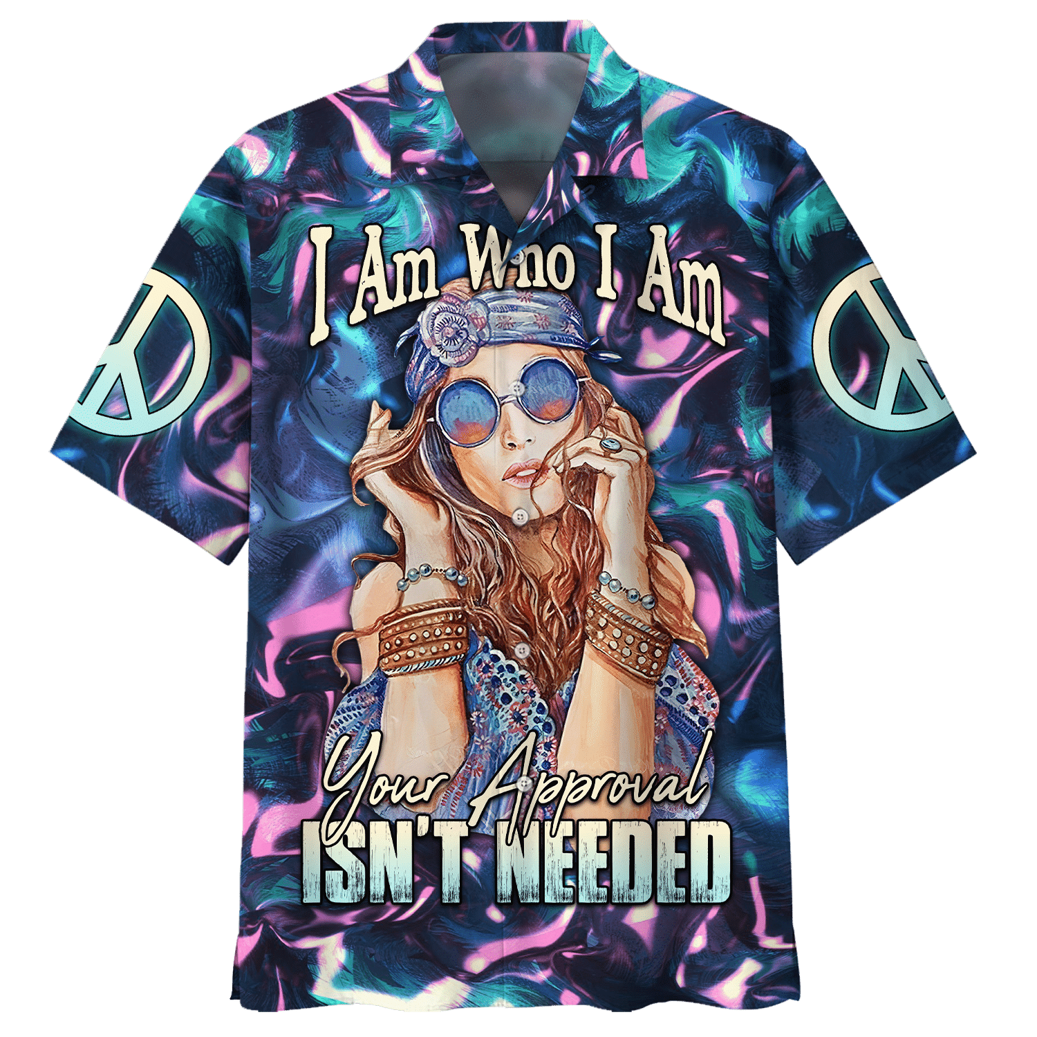 Hippie Hawaiian Shirt Retro 70s Festival Style HBL-HP-04