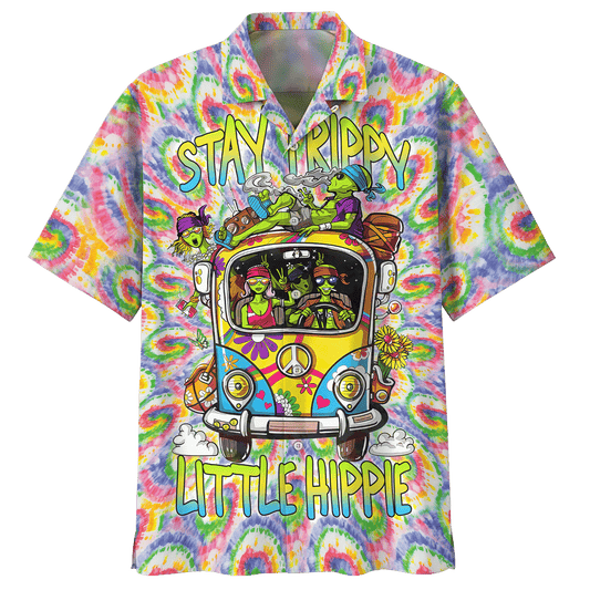Hippie Hawaiian Shirt Psychedelic 70s Beach Style HBL-HP-13