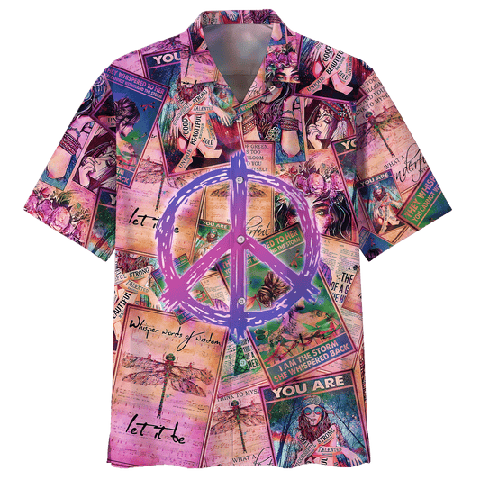 Hippie Hawaiian Shirt Retro Summer Vacation Style HBL-HP-14