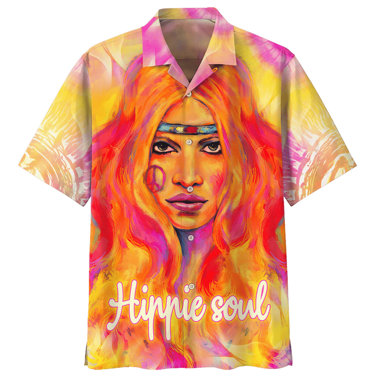 Hippie Hawaiian Shirt Groovy Retro Summer Style HBL-HP-17