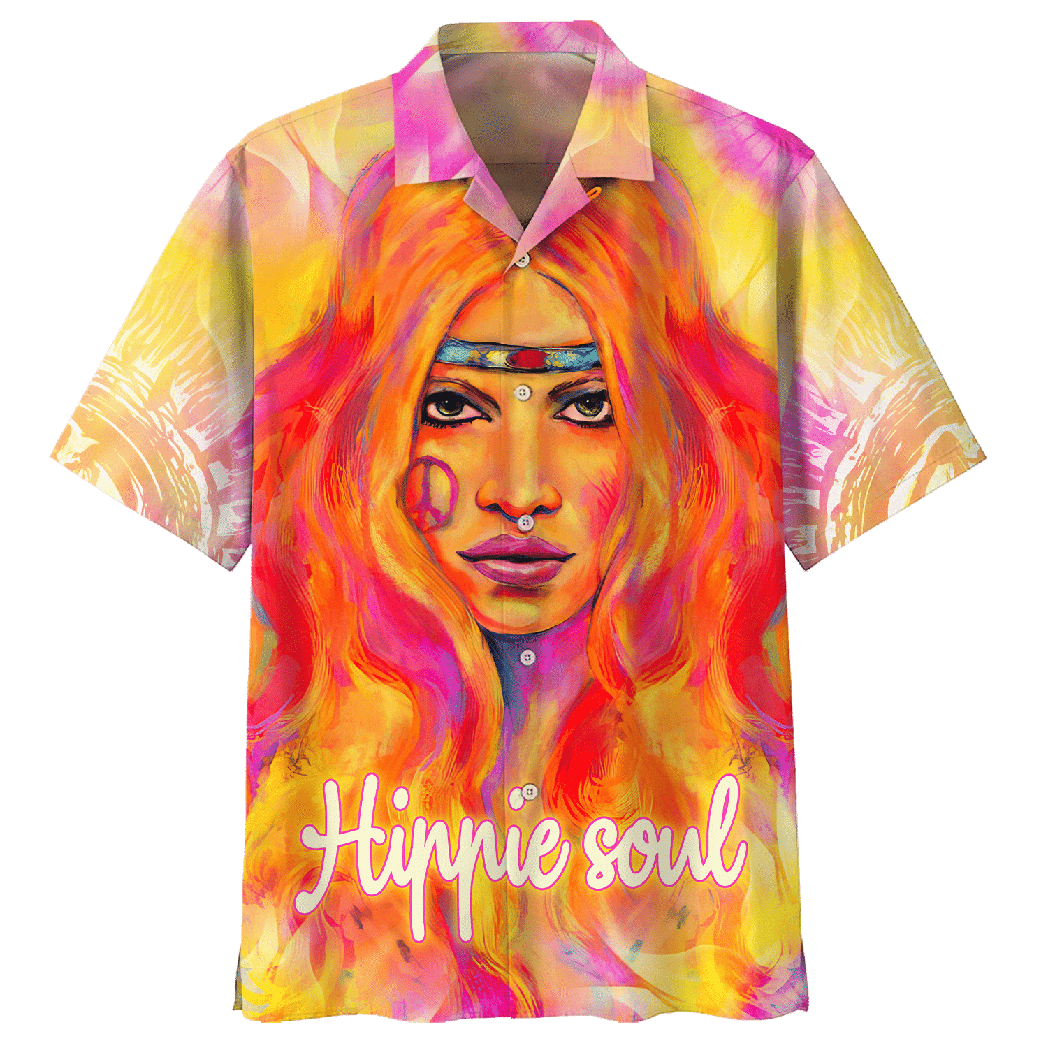 Hippie Hawaiian Shirt Groovy Retro Summer Style HBL-HP-17