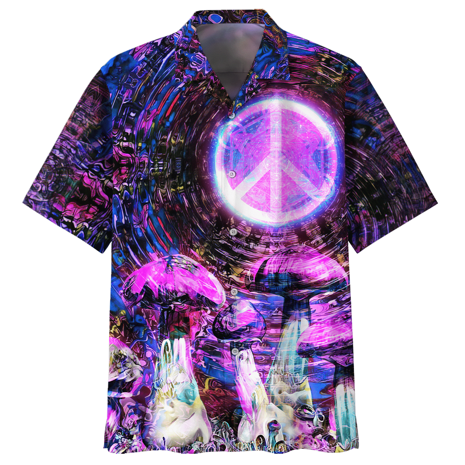 Hippie Hawaiian Shirt Retro 70s Party Style HBL-HP-18