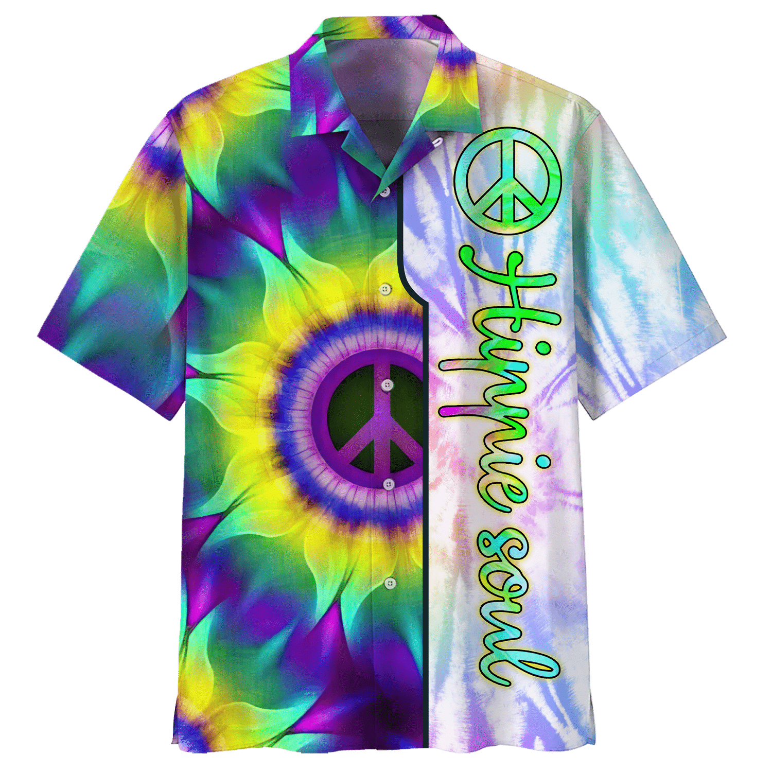 Hippie Hawaiian Shirt Groovy Summer Beach Style HBL-HP-19