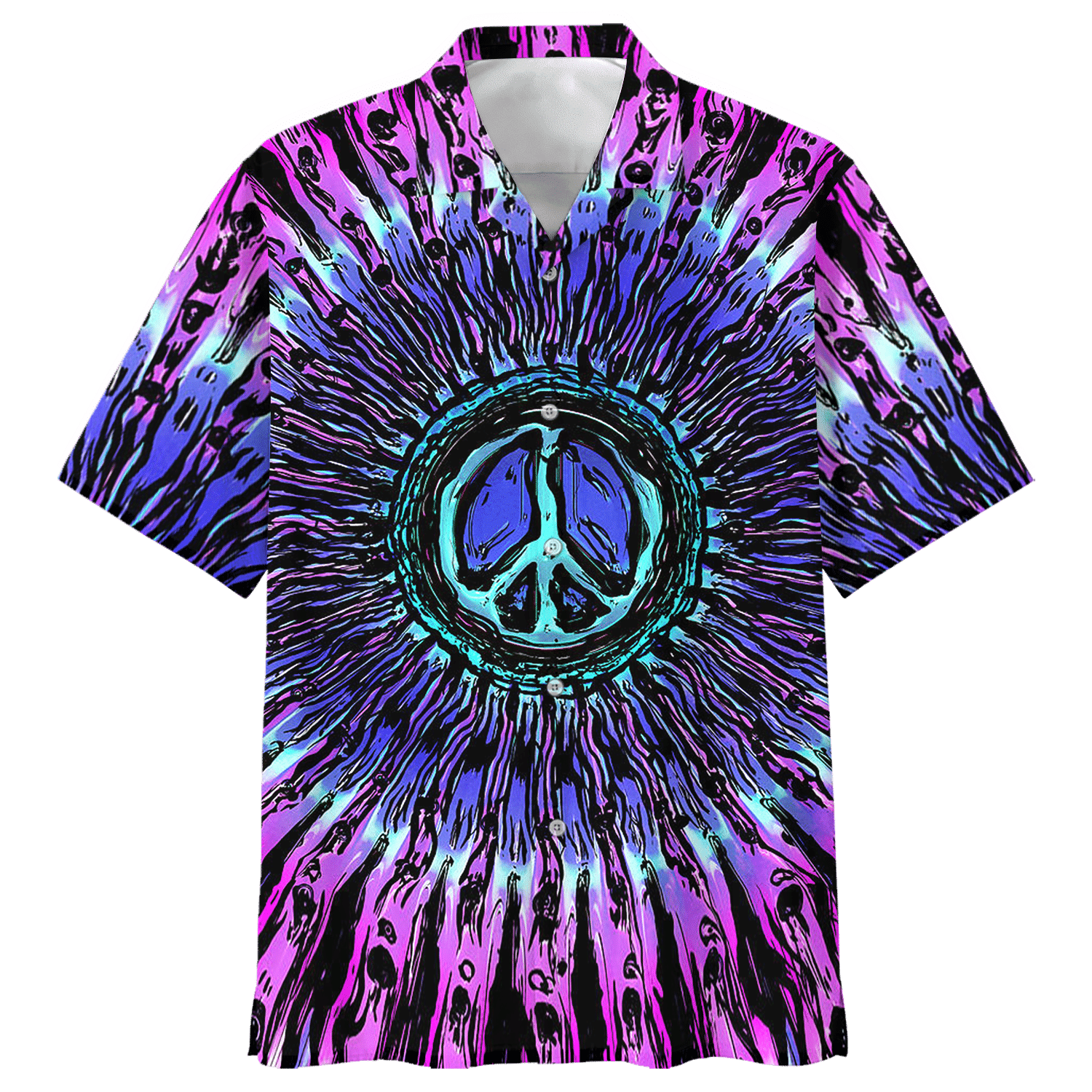 Hippie Hawaiian Shirt Retro Psychedelic Party Style NV-HIPPIE-04