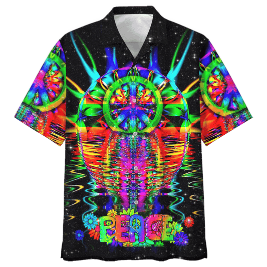 Hippie Hawaiian Shirt Retro 70s Vacation Beach Style NV-HIPPIE-07