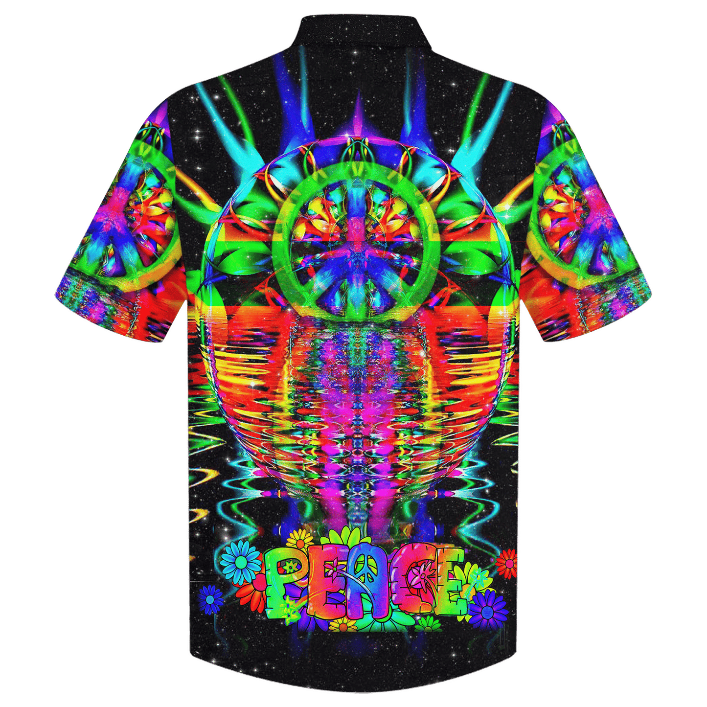 Hippie Hawaiian Shirt Retro 70s Vacation Beach Style NV-HIPPIE-07