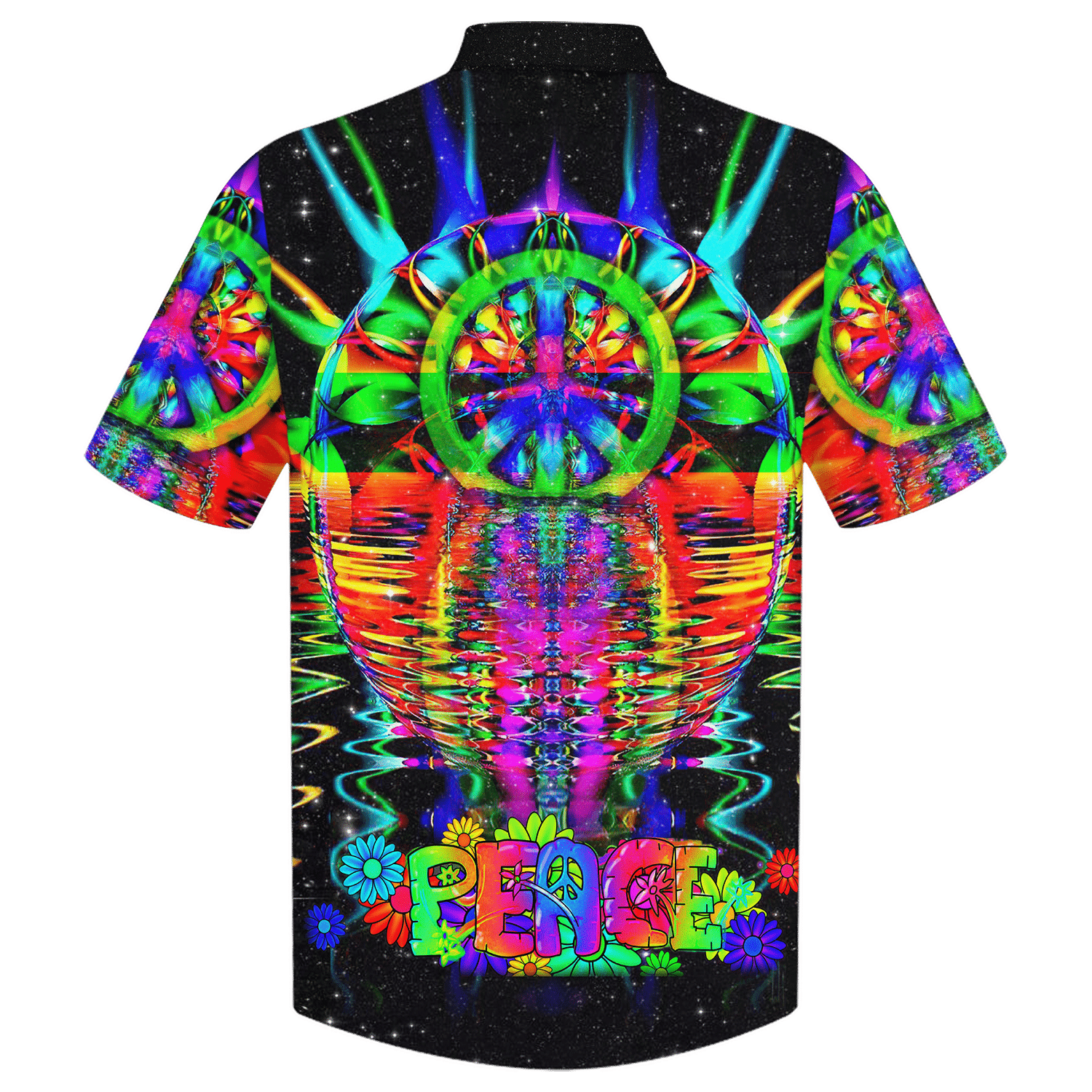 Hippie Hawaiian Shirt Retro 70s Vacation Beach Style NV-HIPPIE-07