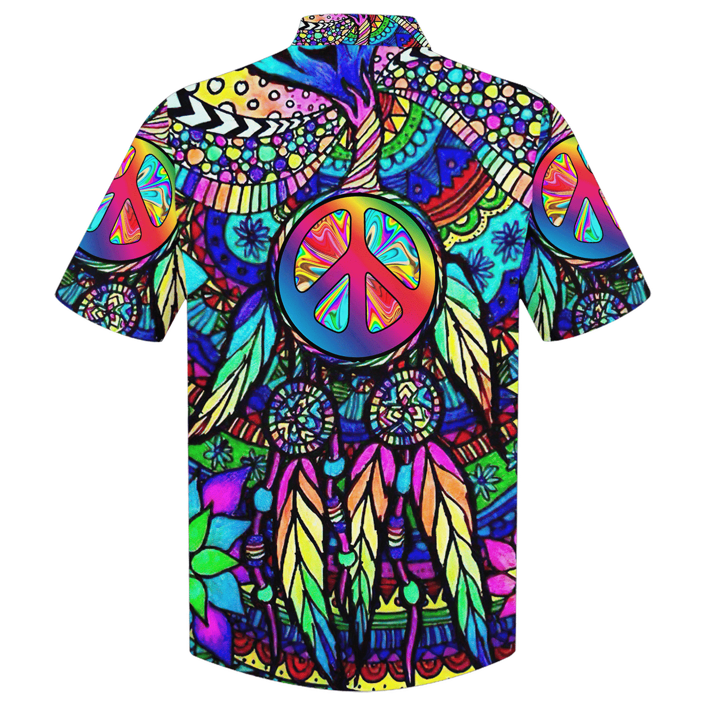 Hippie Hawaiian Shirt Groovy Retro Beach Vacation Style NV-HIPPIE-09