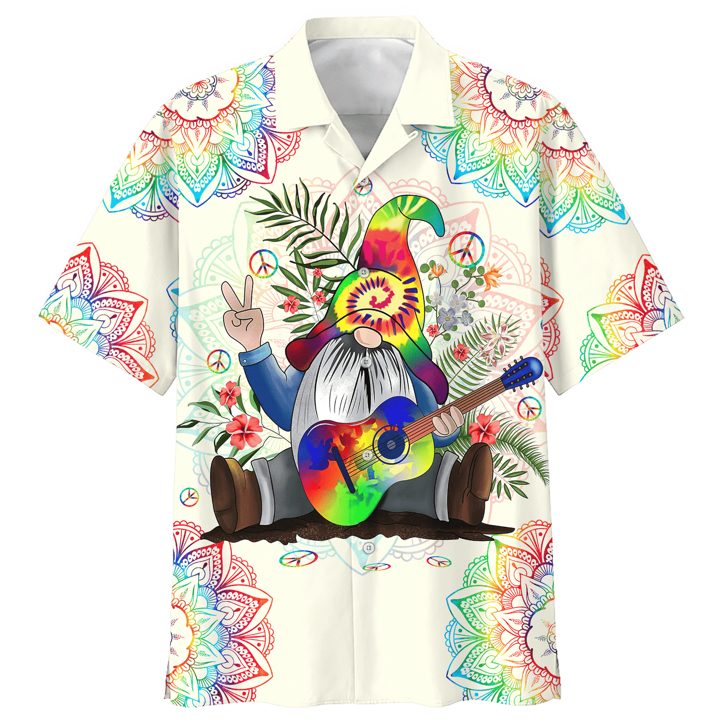 Hippie Hawaiian Shirt Vintage 70s Festival Summer Style NV-HIPPIE-14