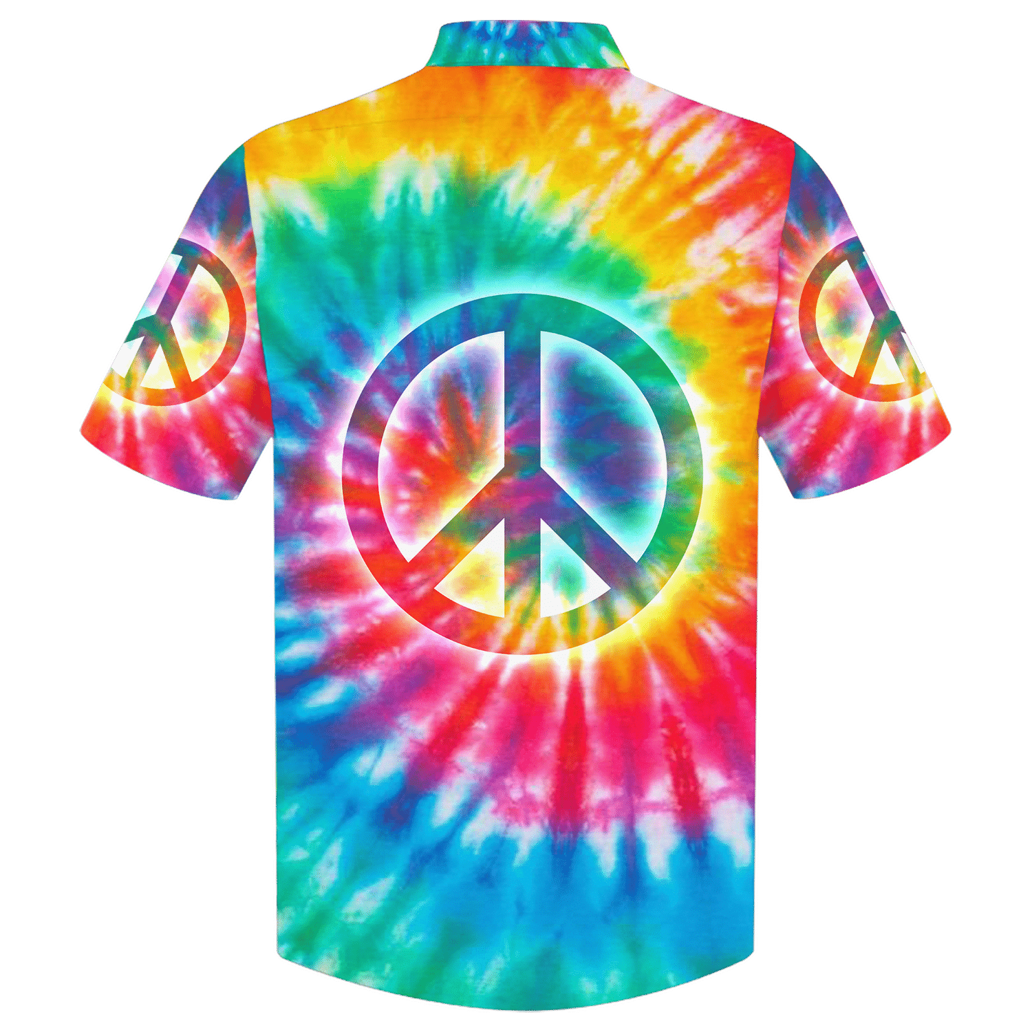 Hippie Hawaiian Shirt Retro Peace Love Beach Style NV-HIPPIE-15