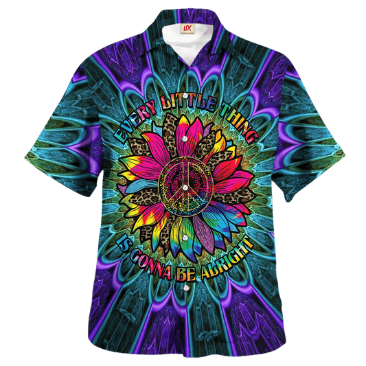 Hippie Hawaiian Shirt Groovy Retro Vacation Style NV-HIPPIE-16