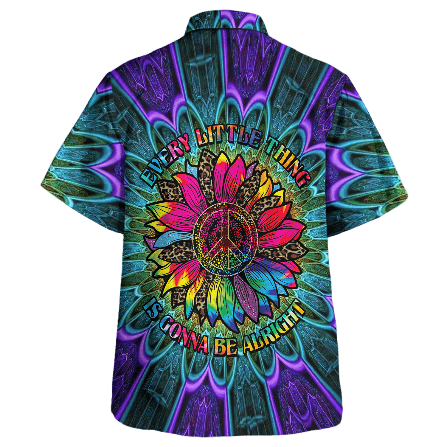 Hippie Hawaiian Shirt Groovy Retro Vacation Style NV-HIPPIE-16
