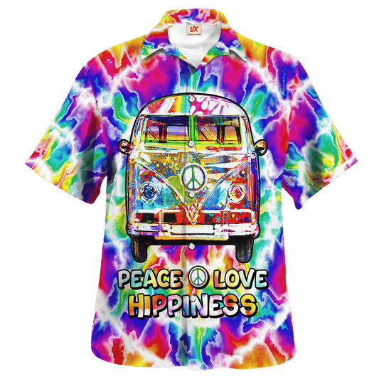 Hippie Hawaiian Shirt Retro Peace Love Party Style NV-HIPPIE-17