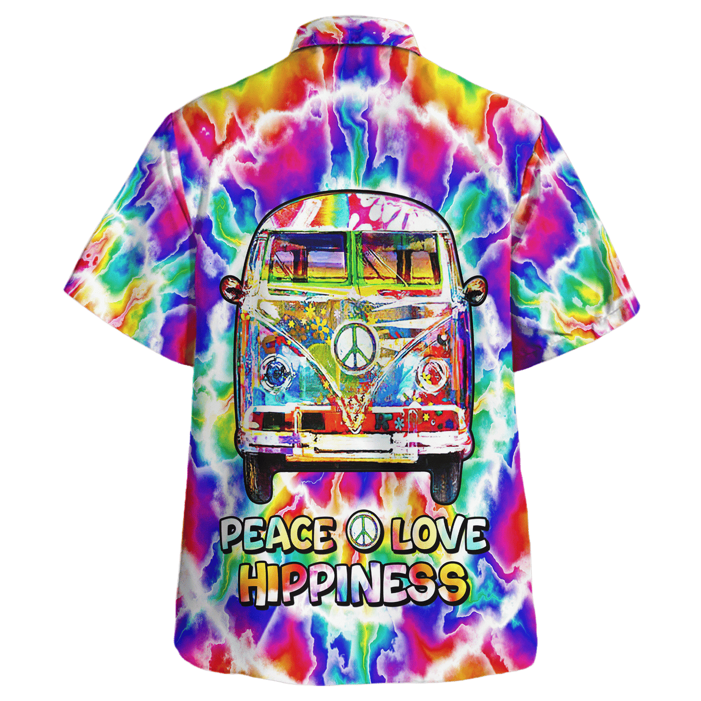 Hippie Hawaiian Shirt Retro Peace Love Party Style NV-HIPPIE-17