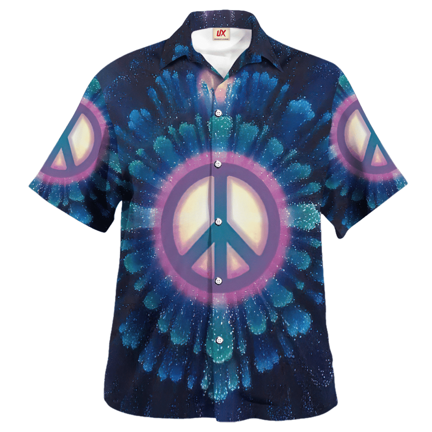 Hippie Hawaiian Shirt Psychedelic Summer Party Style NV-HIPPIE-18