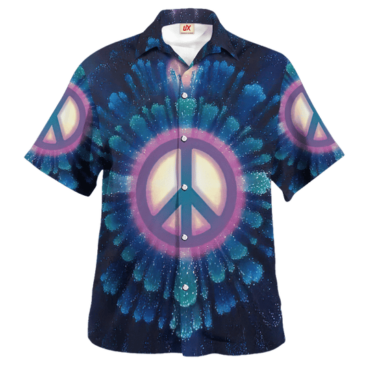 Hippie Hawaiian Shirt Psychedelic Summer Party Style NV-HIPPIE-18