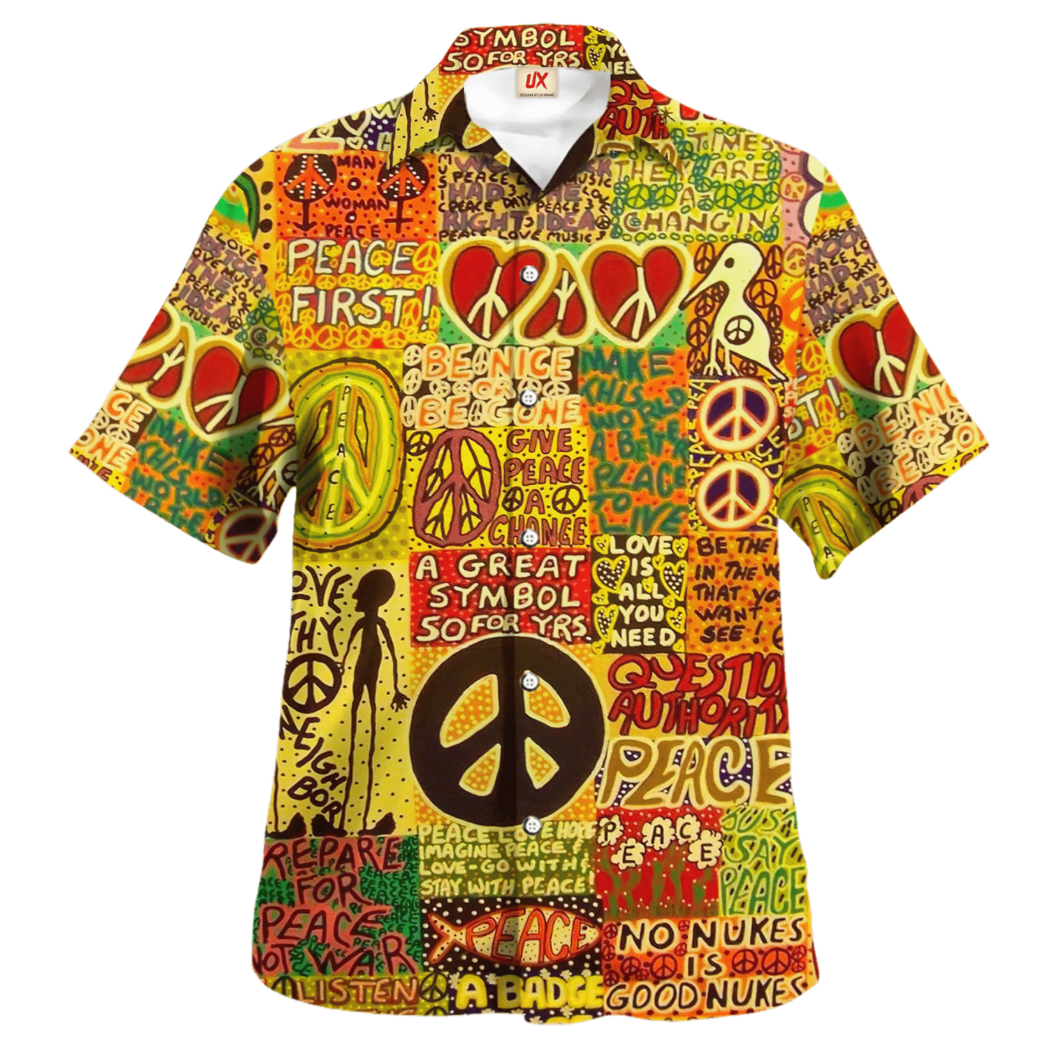 Hippie Hawaiian Shirt Vintage Festival Beach Style NV-HP-20