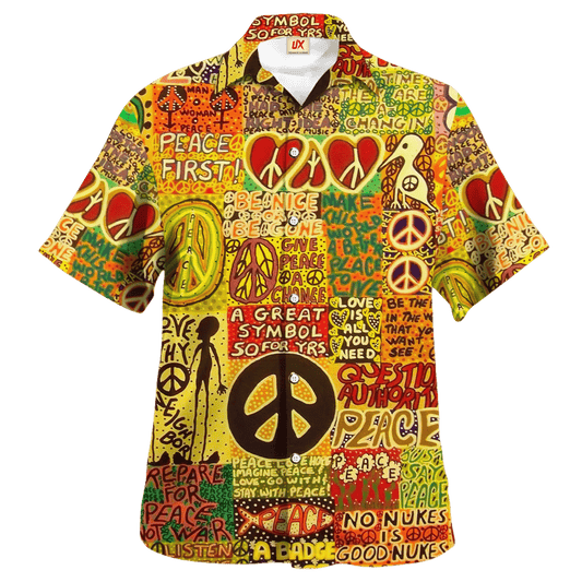Hippie Hawaiian Shirt Vintage Festival Beach Style NV-HP-20