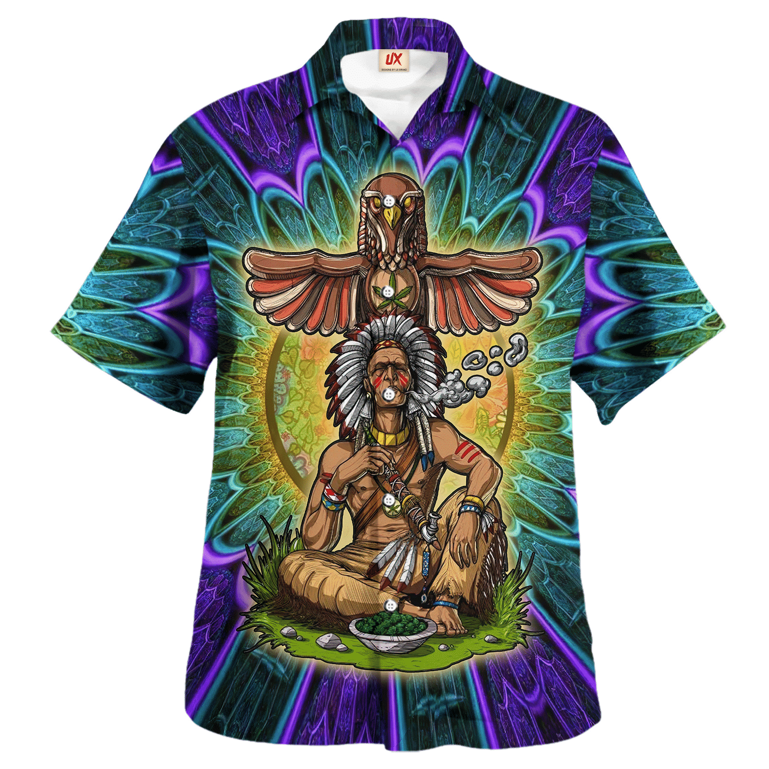 Hippie Hawaiian Shirt Retro 70s Festival Beach Style NV-HP-21