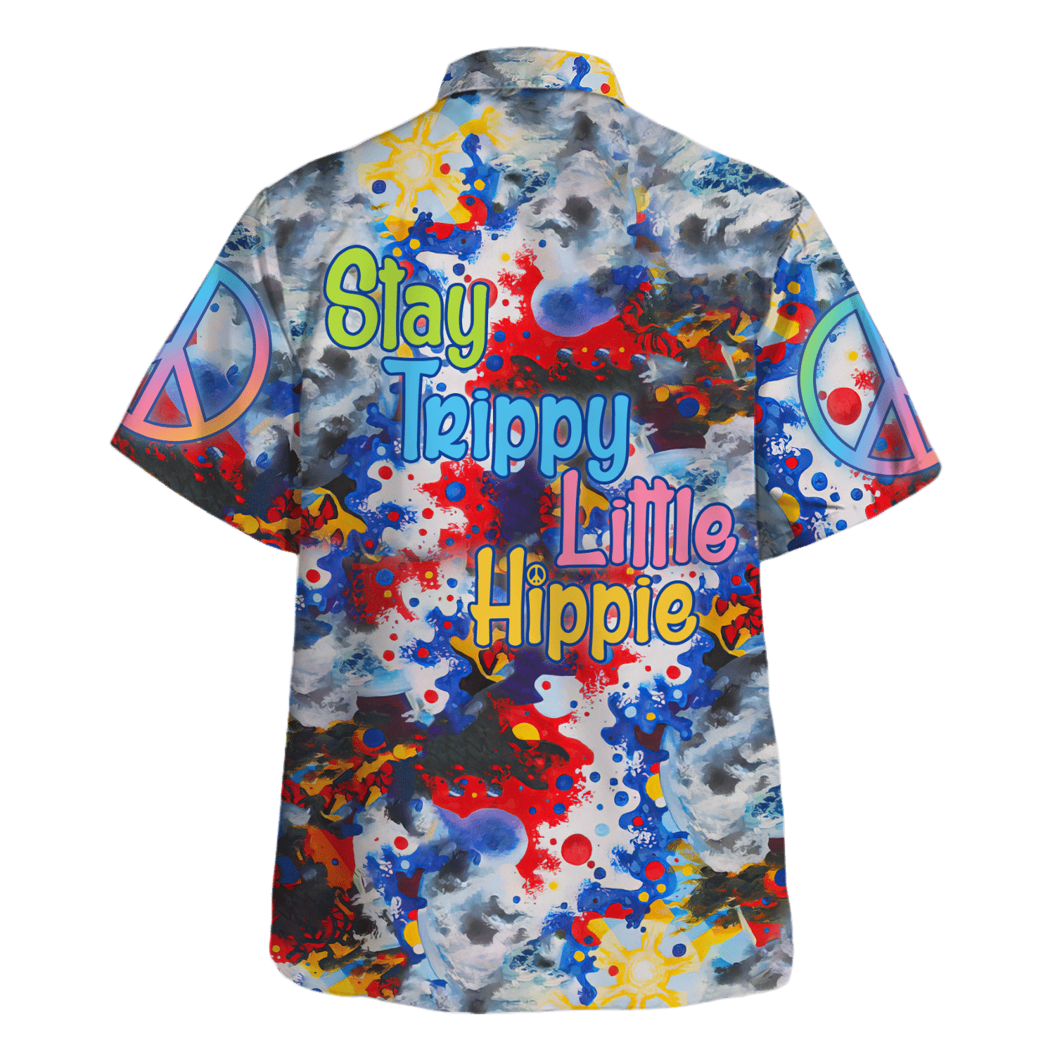 Hippie Hawaiian Shirt Vintage Psychedelic Festival Style HBL-HP-38