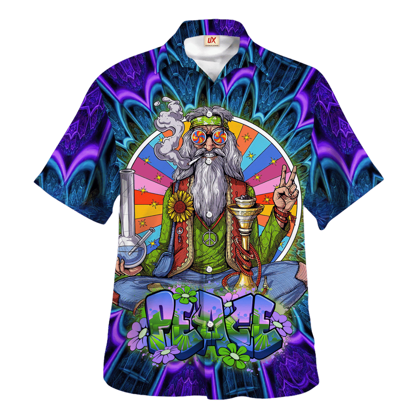 Hippie Hawaiian Shirt Retro Summer Beach Party Style HBL-HP-39