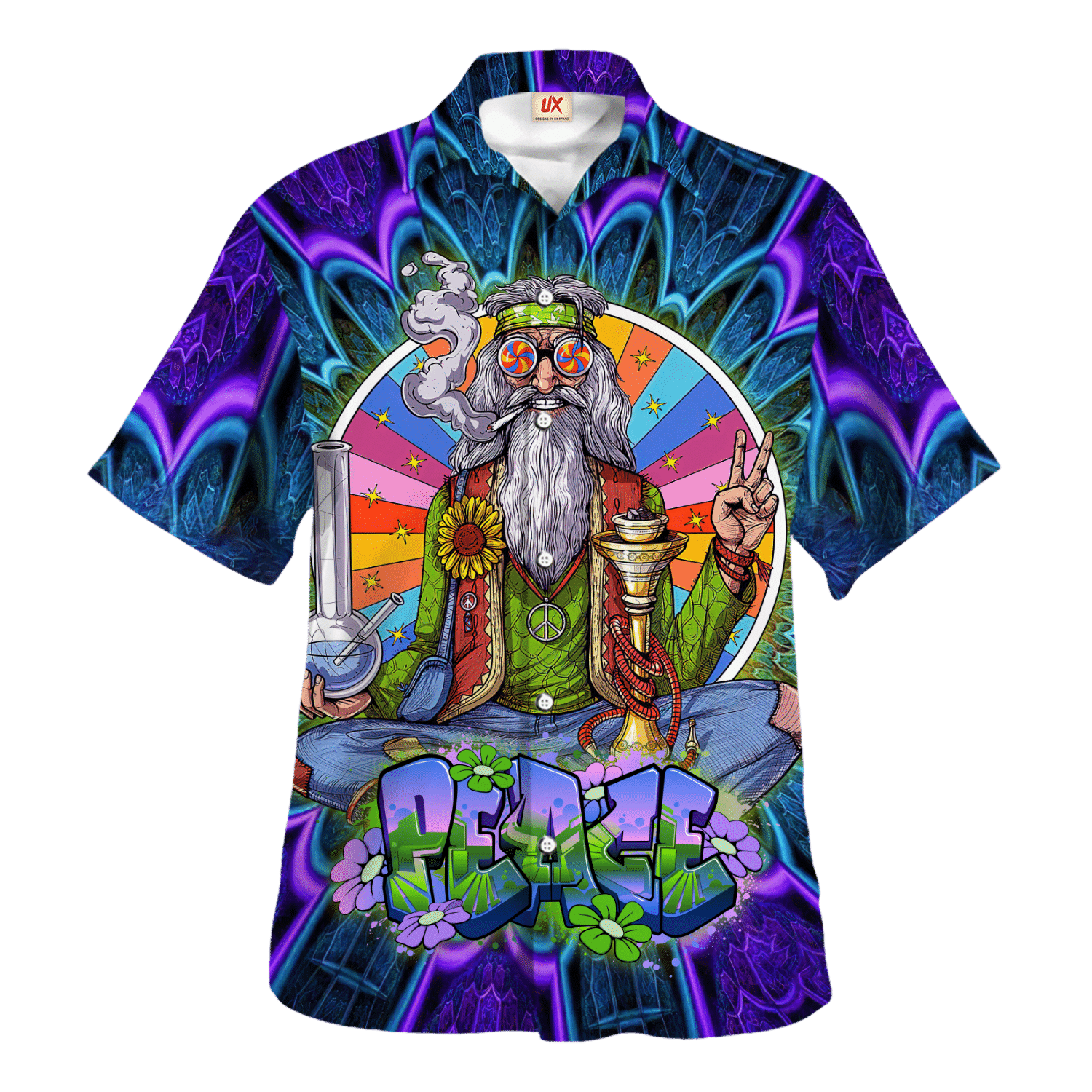 Hippie Hawaiian Shirt Retro Summer Beach Party Style HBL-HP-39