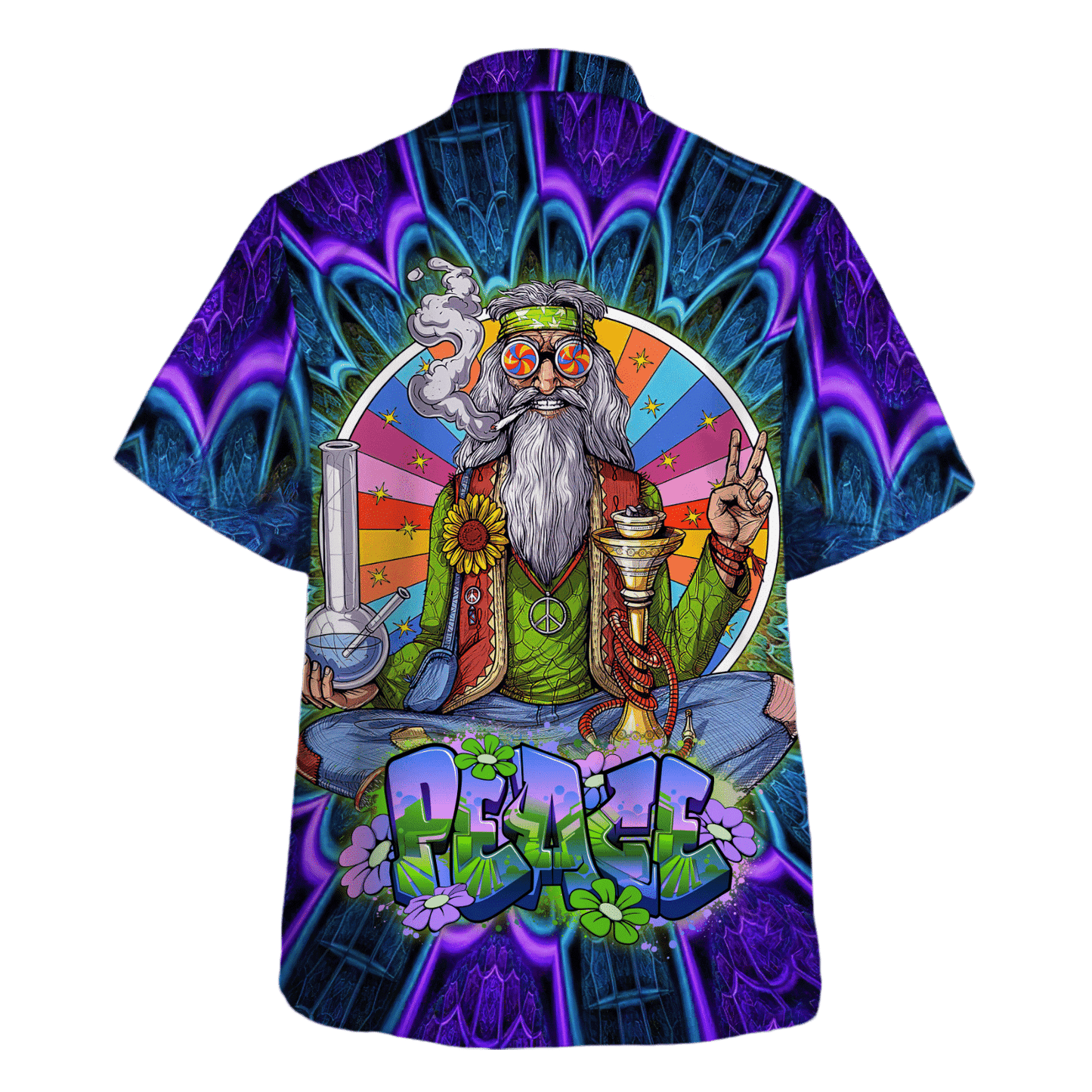 Hippie Hawaiian Shirt Retro Summer Beach Party Style HBL-HP-39