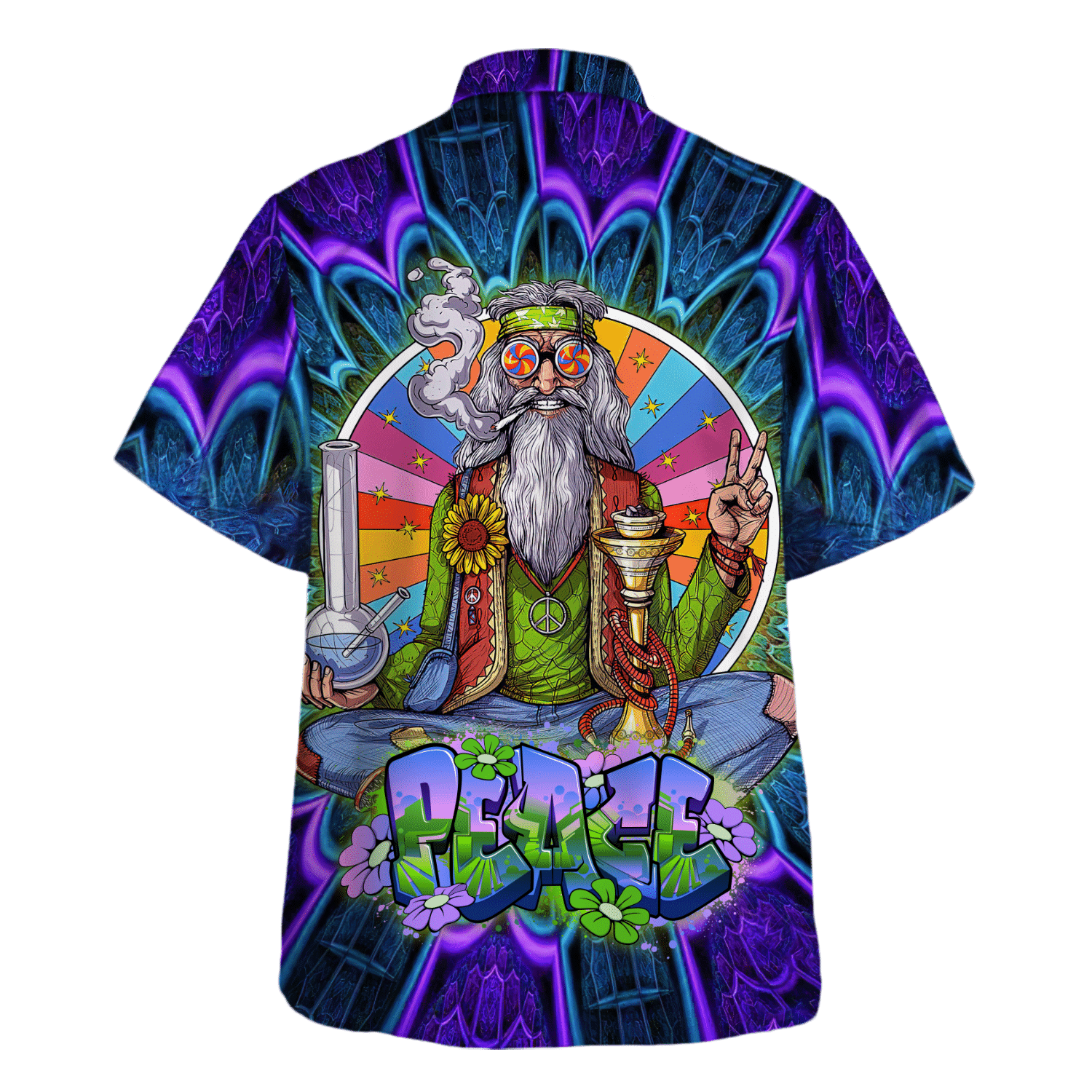 Hippie Hawaiian Shirt Retro Summer Beach Party Style HBL-HP-39
