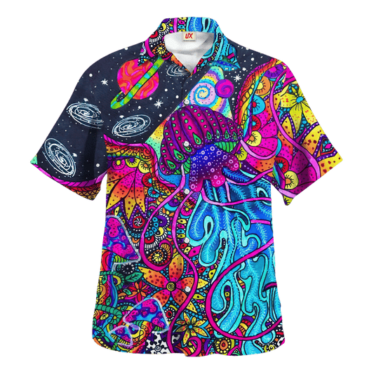 Hippie Hawaiian Shirt Groovy 70s Festival Style HBL-HP-40