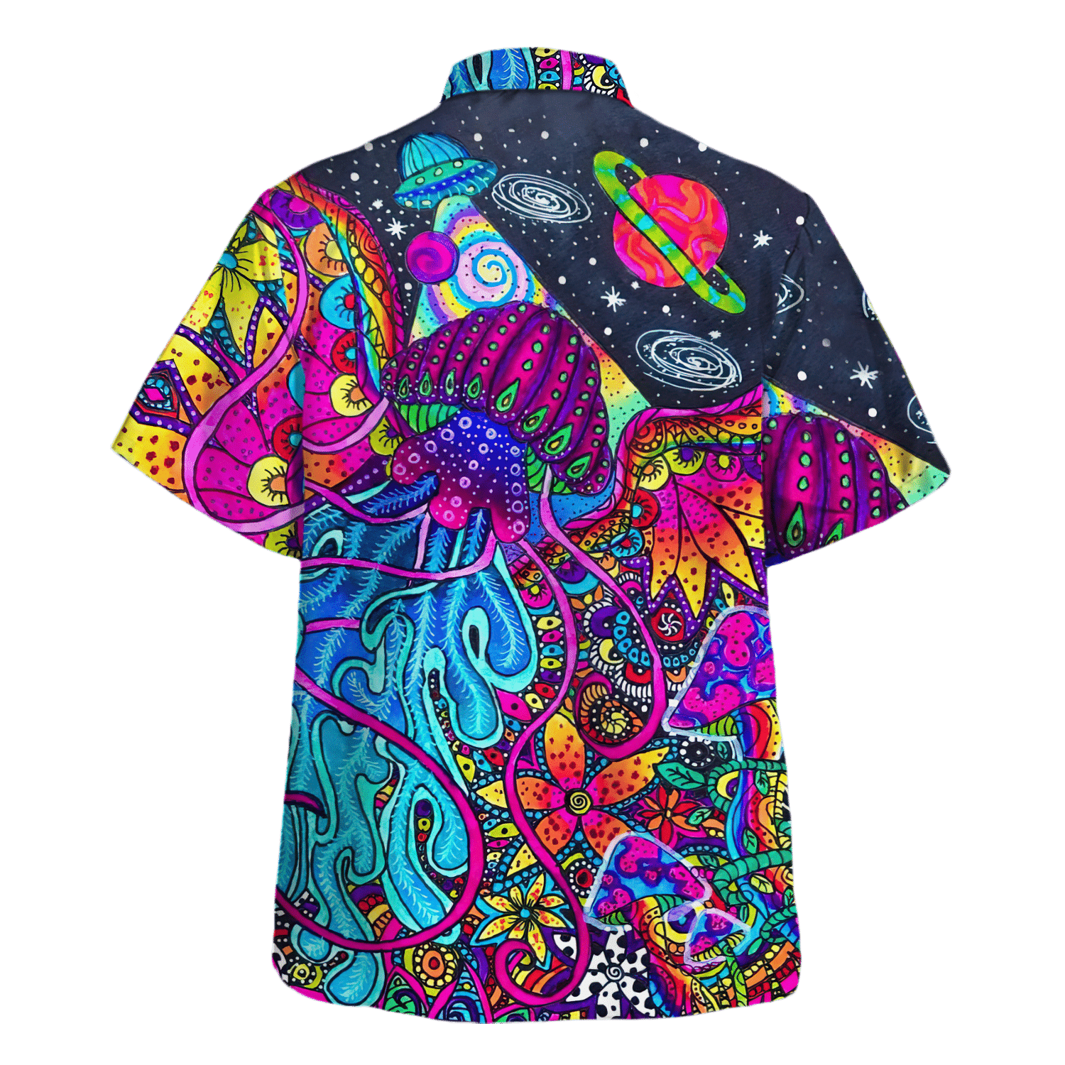 Hippie Hawaiian Shirt Groovy 70s Festival Style HBL-HP-40