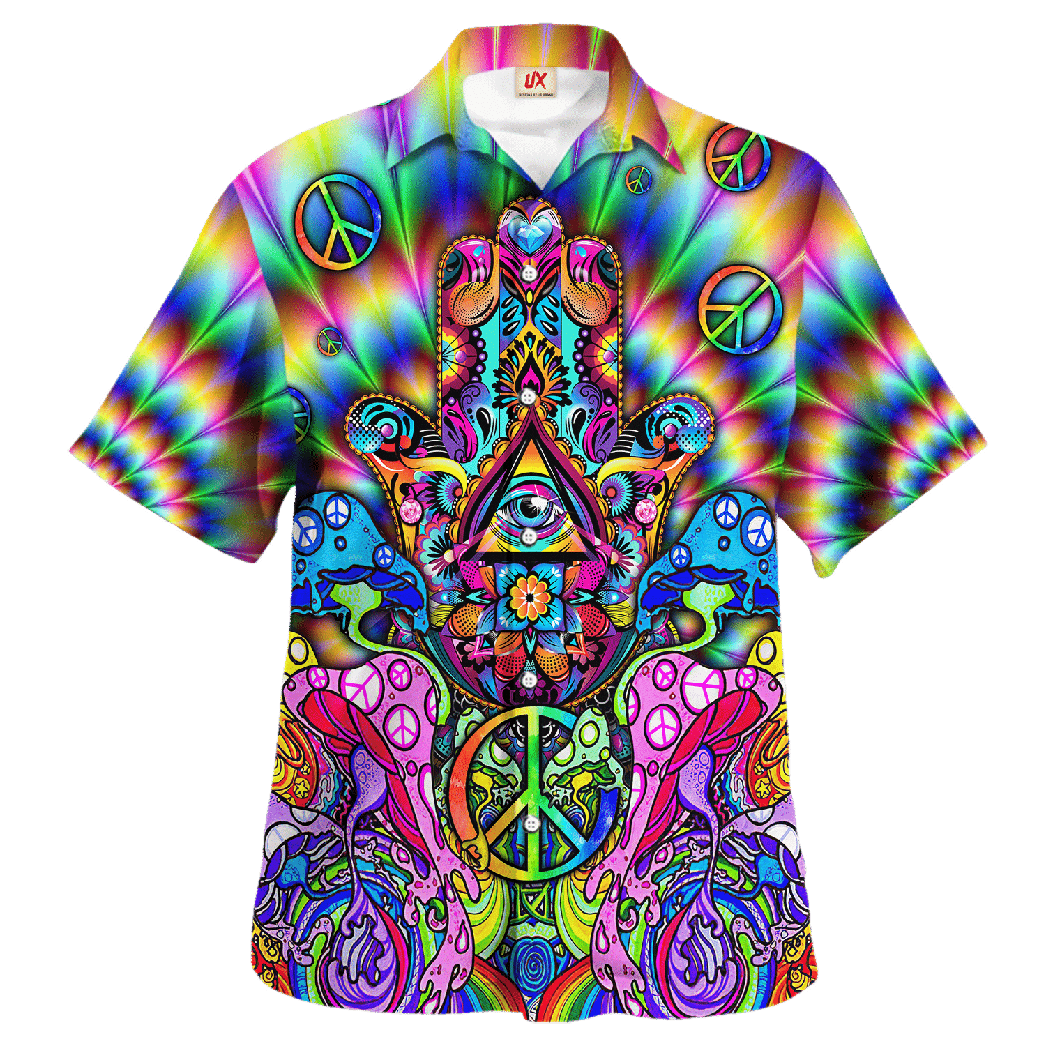 Hippie Hawaiian Shirt Vintage Retro Vacation Style NV-HP-33