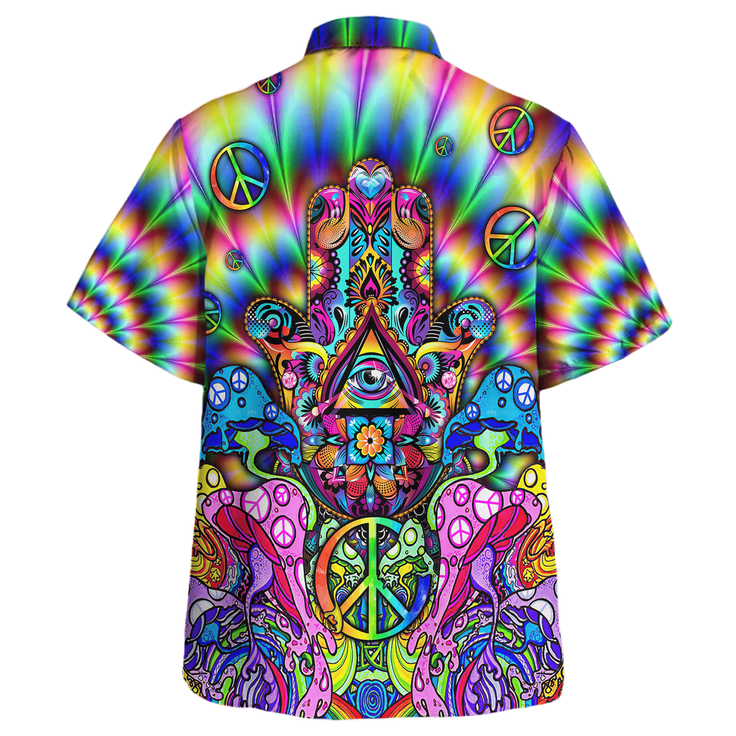 Hippie Hawaiian Shirt Vintage Retro Vacation Style NV-HP-33