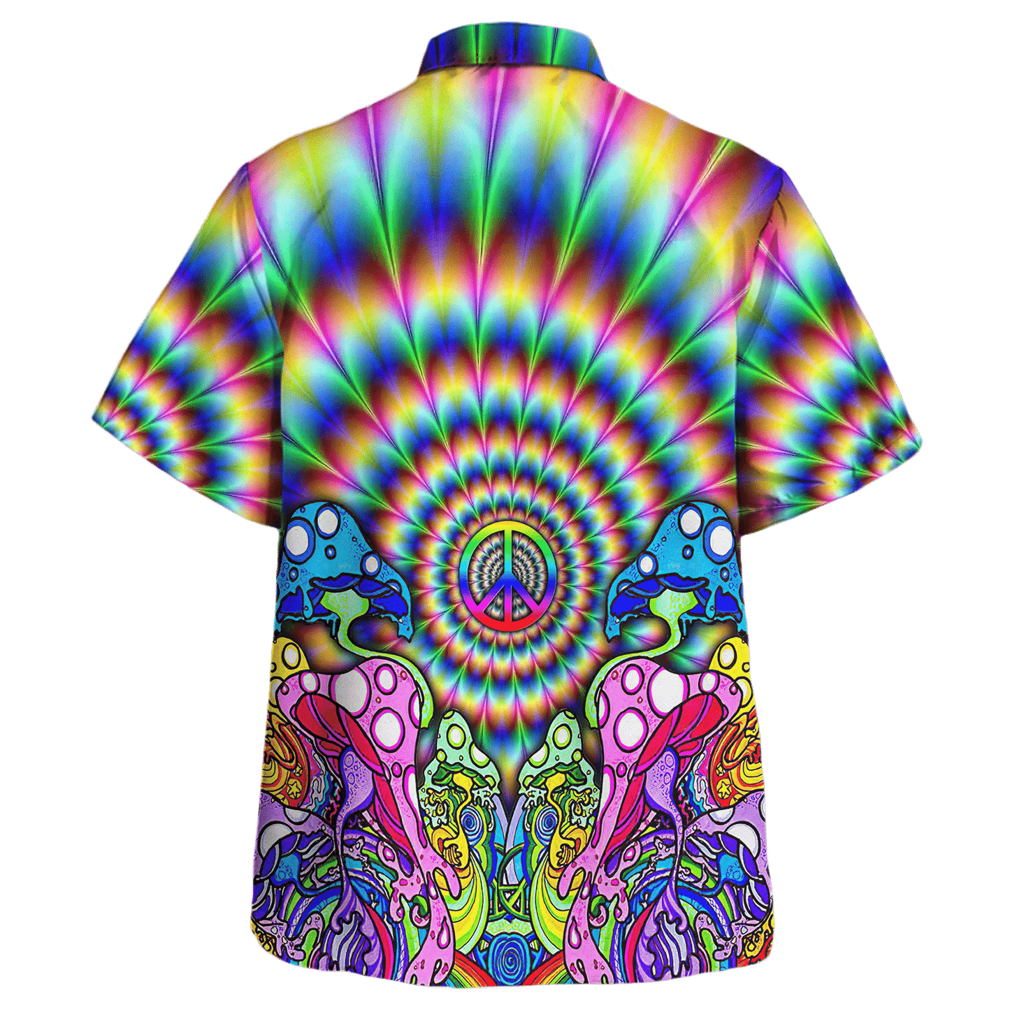 Hippie Hawaiian Shirt Psychedelic Beach Party Style NV-HP-34