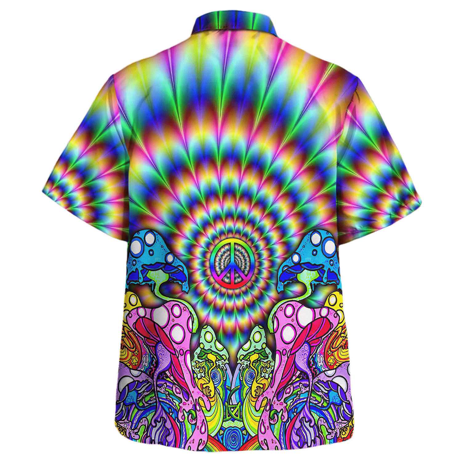 Hippie Hawaiian Shirt Psychedelic Beach Party Style NV-HP-34