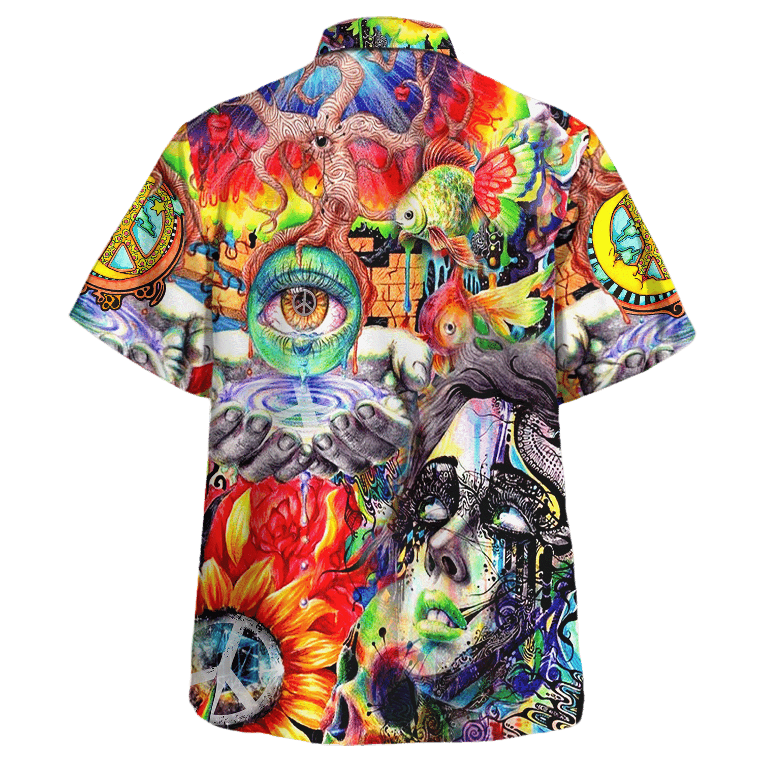 Hippie Hawaiian Shirt Retro Festival Beach Party Style NV-HP-35